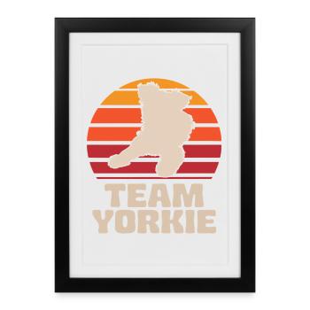Yorkshire Terrier Retro Team Yorkie - Framed poster (27 × 37 cm) - black - Front