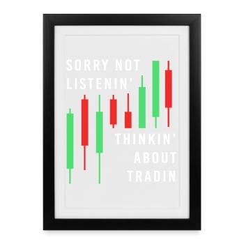 Money Finance Stocks Trading Bitcoin Capital - Framed poster (27 × 37 cm) - black - Front
