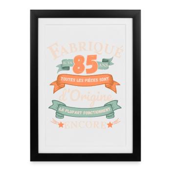Made 85 Years Ago Genuine Parts - Framed poster (27 × 37 cm) - black - Front