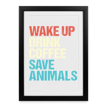 Veterinarian - Framed poster (27 × 37 cm) - black - Front
