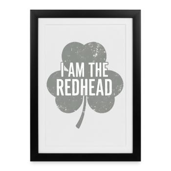 I Am The Redhead Shamrock Pride - Framed poster (27 × 37 cm) - black - Front