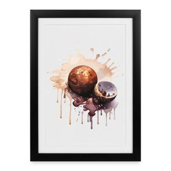 Sucreries au chocolat Pralinés - Affiche encadrée (27 × 37 cm) - noir - Devant