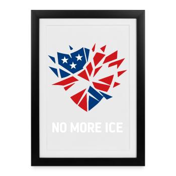 Arrêtez le cœur de protestation contre l’expulsion - Affiche encadrée (27 × 37 cm) - noir - Devant