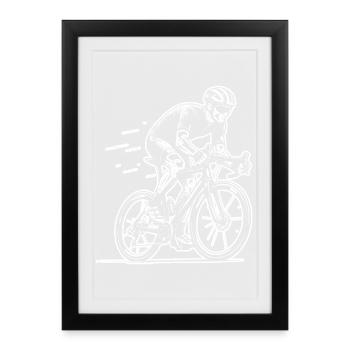 Déclaration pour tous les vélos de route - Affiche encadrée (27 × 37 cm) - noir - Devant