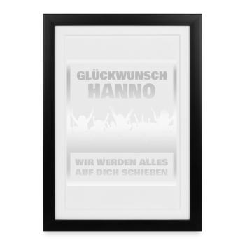 Cadeau pour Hanno - Affiche encadrée (27 × 37 cm) - noir - Devant