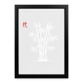 Bamboo Asian - Framed poster (27 × 37 cm) - black - Front