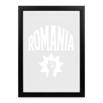 Roumanie - Affiche encadrée (27 × 37 cm) - noir - Devant