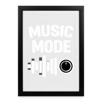 Music Mode On Equalizer - Framed poster (27 × 37 cm) - black - Front