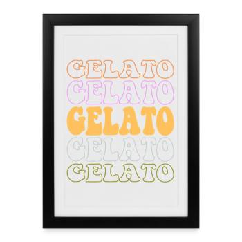 Gelato Glace - Affiche encadrée (27 × 37 cm) - noir - Devant