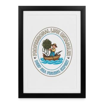 Patch de dépêcheur de Deep Sea Line - Affiche encadrée (27 × 37 cm) - noir - Devant