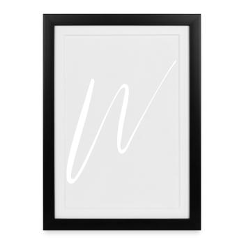 W - Framed poster (27 × 37 cm) - black - Front