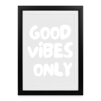 positive energy - Framed poster (27 × 37 cm) - black - Front