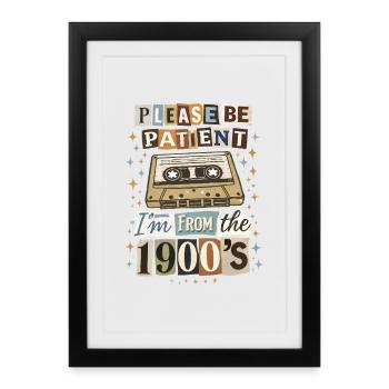 Retro Cassette Nostalgia - Framed poster (27 × 37 cm) - black - Front