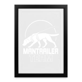 Labrador Mantrailer Team Chiens Sports Chiens Wilsigns - Affiche encadrée (27 × 37 cm) - noir - Devant