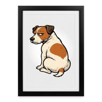Jack Russel terrier Jack russel owner Jacky - Framed poster (27 × 37 cm) - black - Front