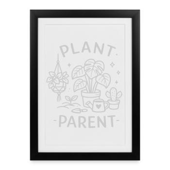 Art de traits de Plant Love - Affiche encadrée (27 × 37 cm) - noir - Devant