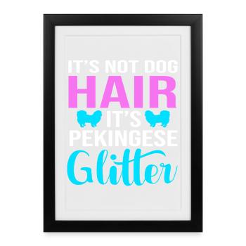 Pekingese dog - Framed poster (27 × 37 cm) - black - Front