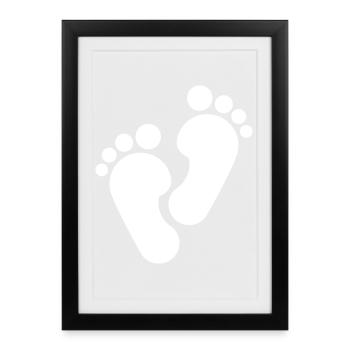 Pieds nus, pieds nus - Affiche encadrée (27 × 37 cm) - noir - Devant