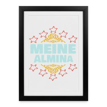 Almina - Gerahmtes Poster (27 × 37 cm) - Schwarz - Vorne