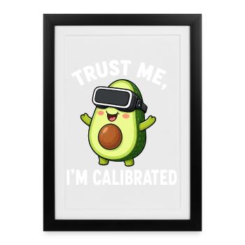 Avocado Vegetable Comic Gamer Saying - Framed poster (27 × 37 cm) - black - Front