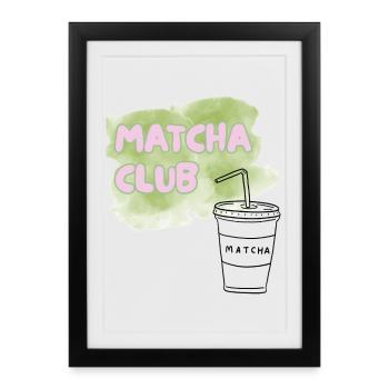 Matcha Club Illustration - Framed poster (27 × 37 cm) - black - Front