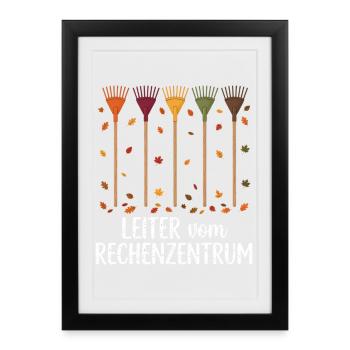 Rechenzentrum Gärtner Garten Gartenarbeit - Gerahmtes Poster (27 × 37 cm) - Schwarz - Vorne