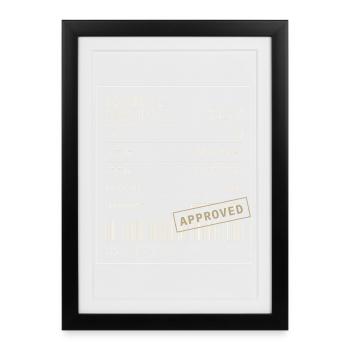 Archivdatei Nr. 001 - Gerahmtes Poster (27 × 37 cm) - Schwarz - Vorne
