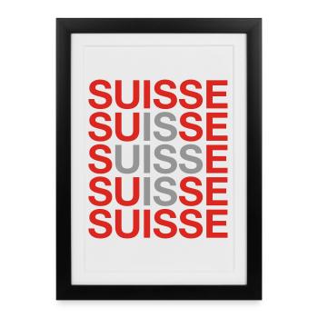 SCHWEIZ 2024 - Schweiz - Suisse -Suisse - Affiche encadrée (27 × 37 cm) - noir - Devant