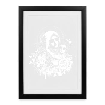 Holy punk family - Framed poster (27 × 37 cm) - black - Front