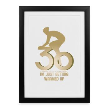 Cyclist 30th birthday - Framed poster (27 × 37 cm) - black - Front