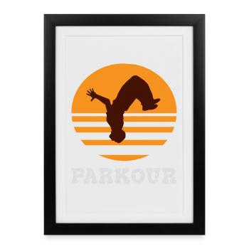 parkour - Affiche encadrée (27 × 37 cm) - noir - Devant