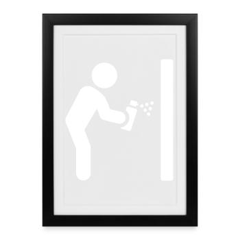 Graffiti Pulvérisateur - Affiche encadrée (27 × 37 cm) - noir - Devant