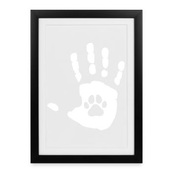 Fur Hand Abstract Animal Motif - Framed poster (27 × 37 cm) - black - Front