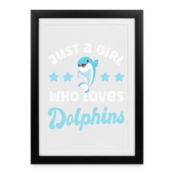 Dauphin Dauphin - Affiche encadrée (27 × 37 cm) - noir - Devant