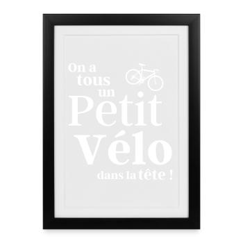 cyclisme, cyclisme sport, cyclisme humour - Affiche encadrée (27 × 37 cm) - noir - Devant
