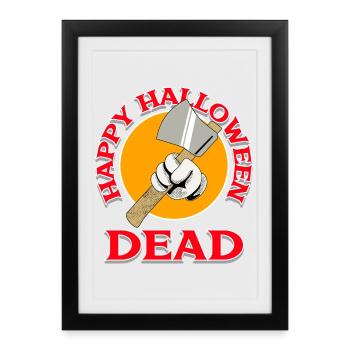 Halloween Axe with Dead Design - Framed poster (27 × 37 cm) - black - Front
