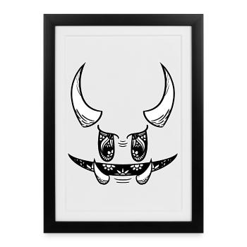 Prankster demon! By Pousse2Bamboo ! v2 - Framed poster (27 × 37 cm) - black - Front