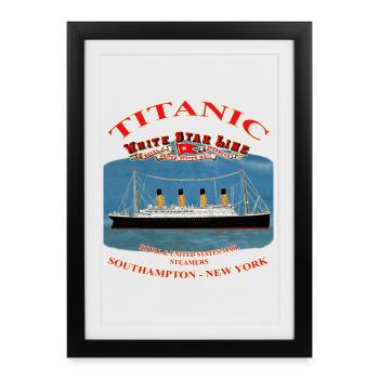 TITANIC CREATION Louis RUNEMBERG © Adagp - Affiche encadrée (27 × 37 cm) - noir - Devant