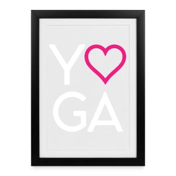 Yoga - Affiche encadrée (27 × 37 cm) - noir - Devant
