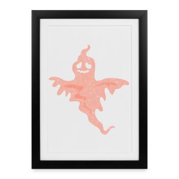 Fantôme d’Halloween - Affiche encadrée (27 × 37 cm) - noir - Devant