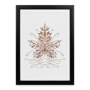 Maple Leaf, Leaf, Foliage, Autumn - Framed poster (27 × 37 cm) - black - Front