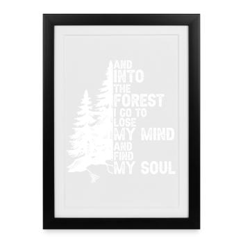 Wald Geist Seele Quest - Gerahmtes Poster (27 × 37 cm) - Schwarz - Vorne