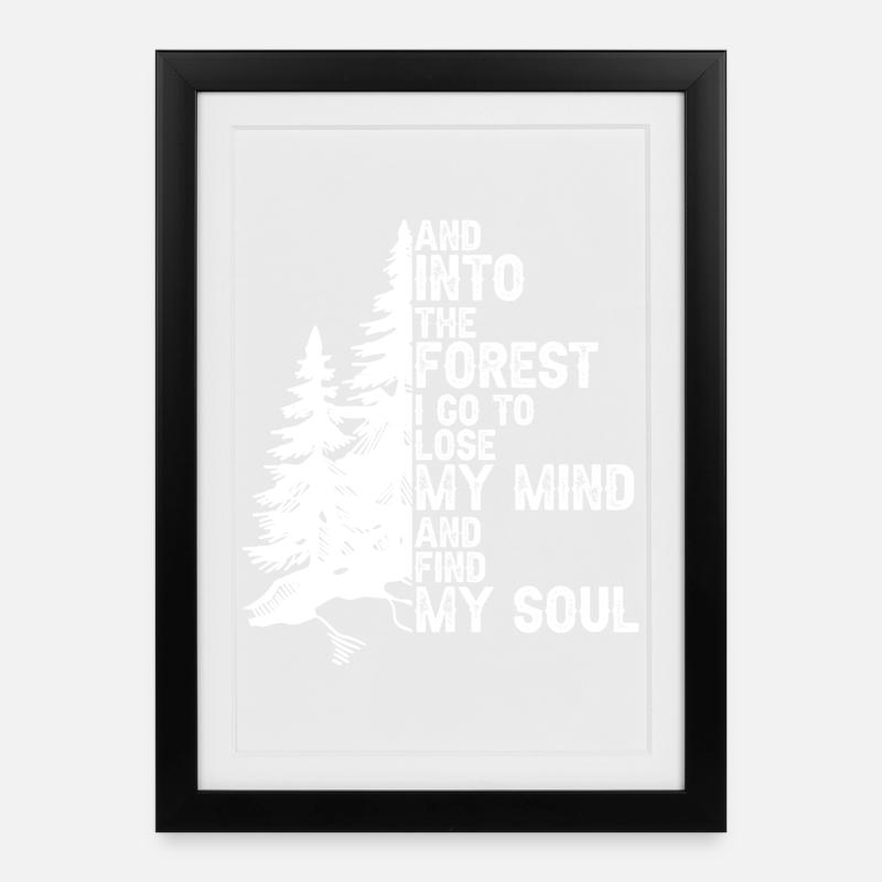 Wald Geist Seele Quest - Gerahmtes Poster (27 × 37 cm) - Schwarz