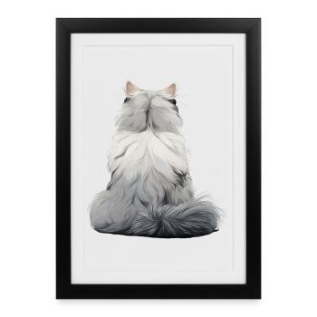 Persian Cat - Framed poster (27 × 37 cm) - black - Front