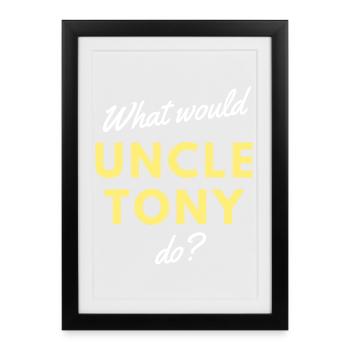 Oncle Tony - Affiche encadrée (27 × 37 cm) - noir - Devant