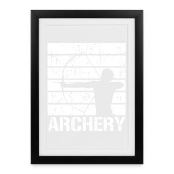 Fun archery - Framed poster (27 × 37 cm) - black - Front