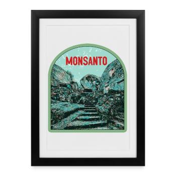 Monsanto village rustique du Portugal - Affiche encadrée (27 × 37 cm) - noir - Devant