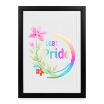 Fierté LGBT - Affiche encadrée (27 × 37 cm) - noir - Devant