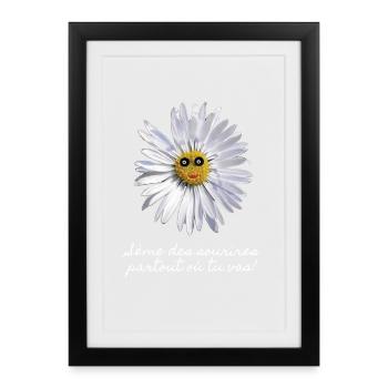 Smiling Daisy - Framed poster (27 × 37 cm) - black - Front