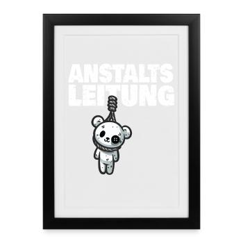 Gestion d’institution Teddy - Affiche encadrée (27 × 37 cm) - noir - Devant
